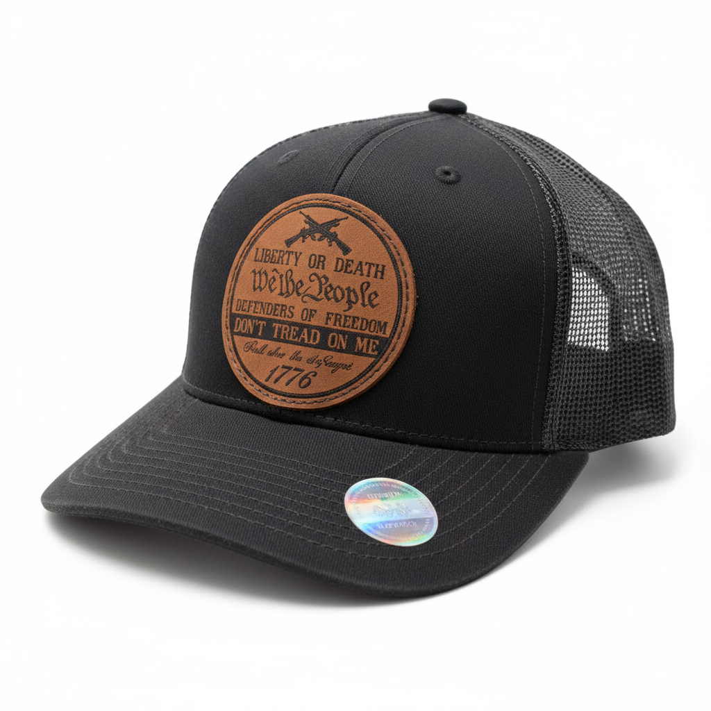 Liberty or Death Leather Patch Cap
