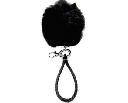 LRG Pom Pom w/Braided Lthr KC
