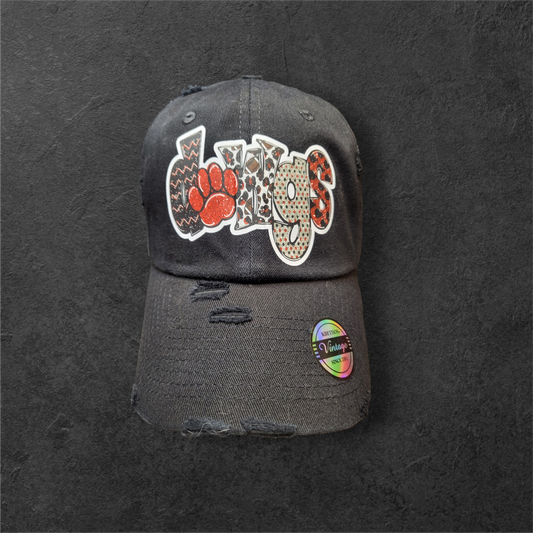 Doodle Script Dawgs Vintage Baseball Cap