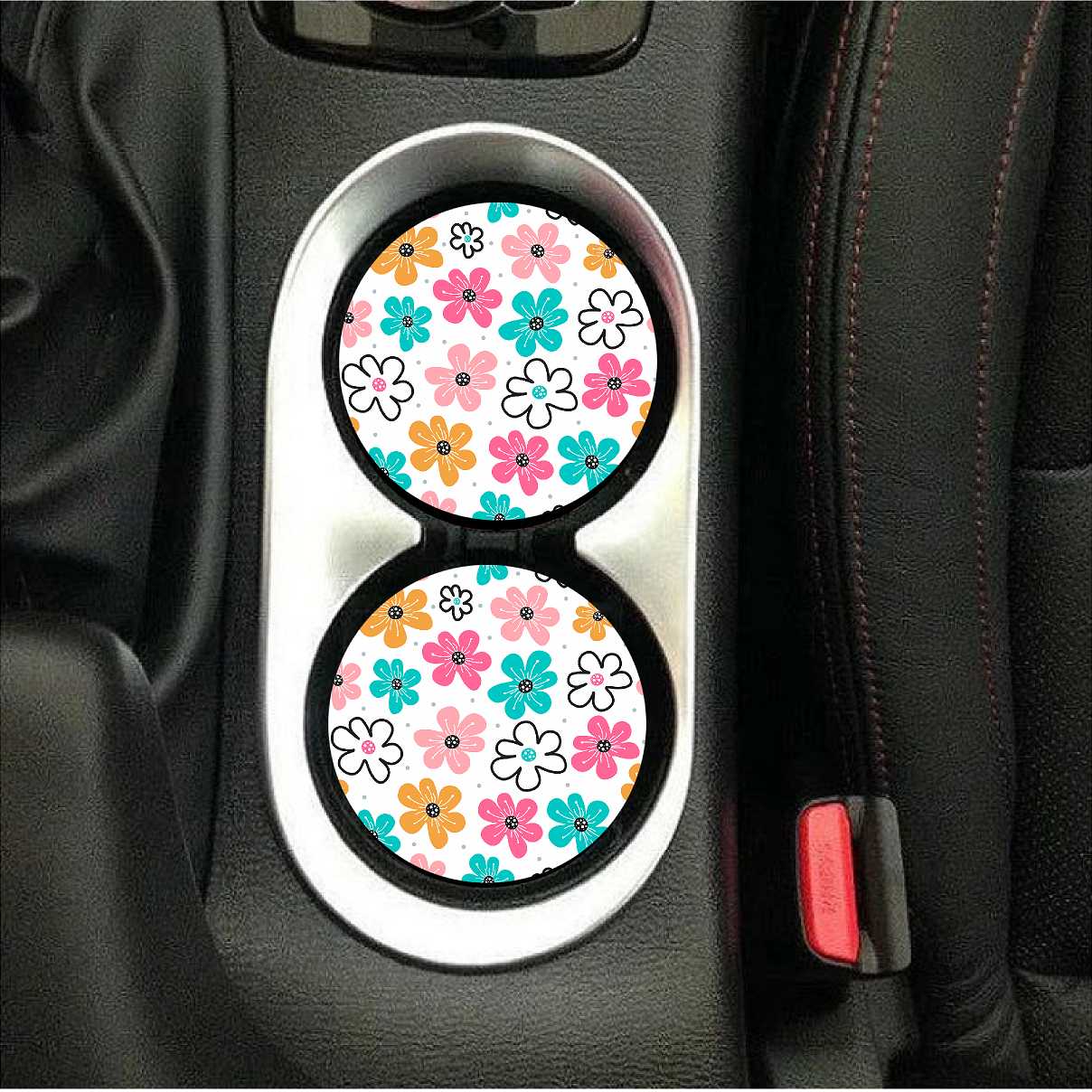 Caboodle Funky Flowers Car Coasters