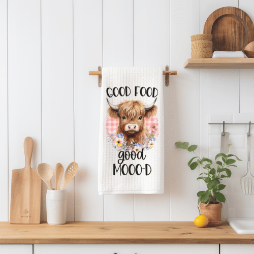 Good Food Good Mooo-d Tea Towel