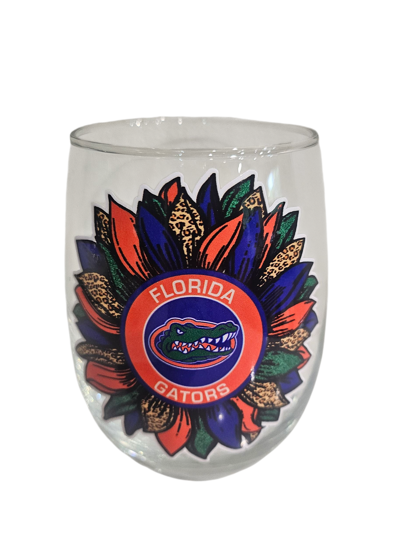 Sports Zebra Sunflower Stemless Wine Glasses