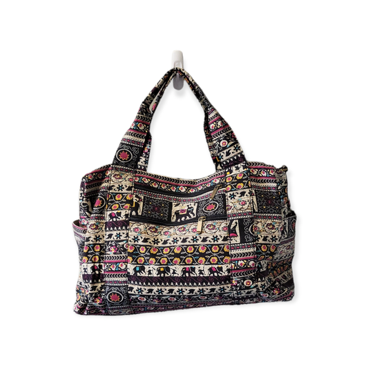 India Elephant Print Duffel Bag