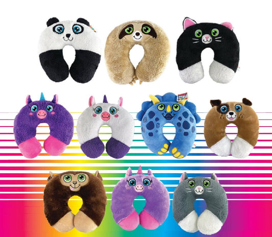Fluffy Animal Kids Travel Neck Pillows
