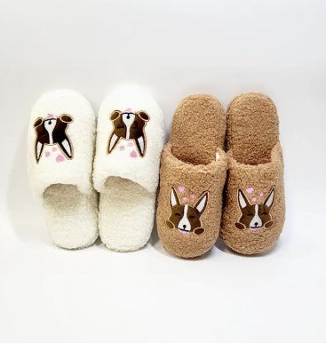 Dog Sherpa Winter Indoor Slippers