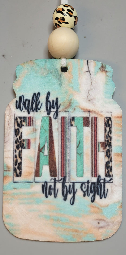 Walk By Faith Car Freshie-Gardenia