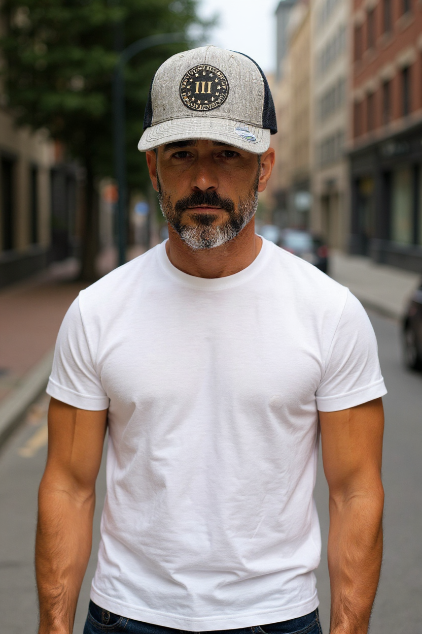 When Tyranny Becomes Law Leather Patch 6 Panel Mesh Cap