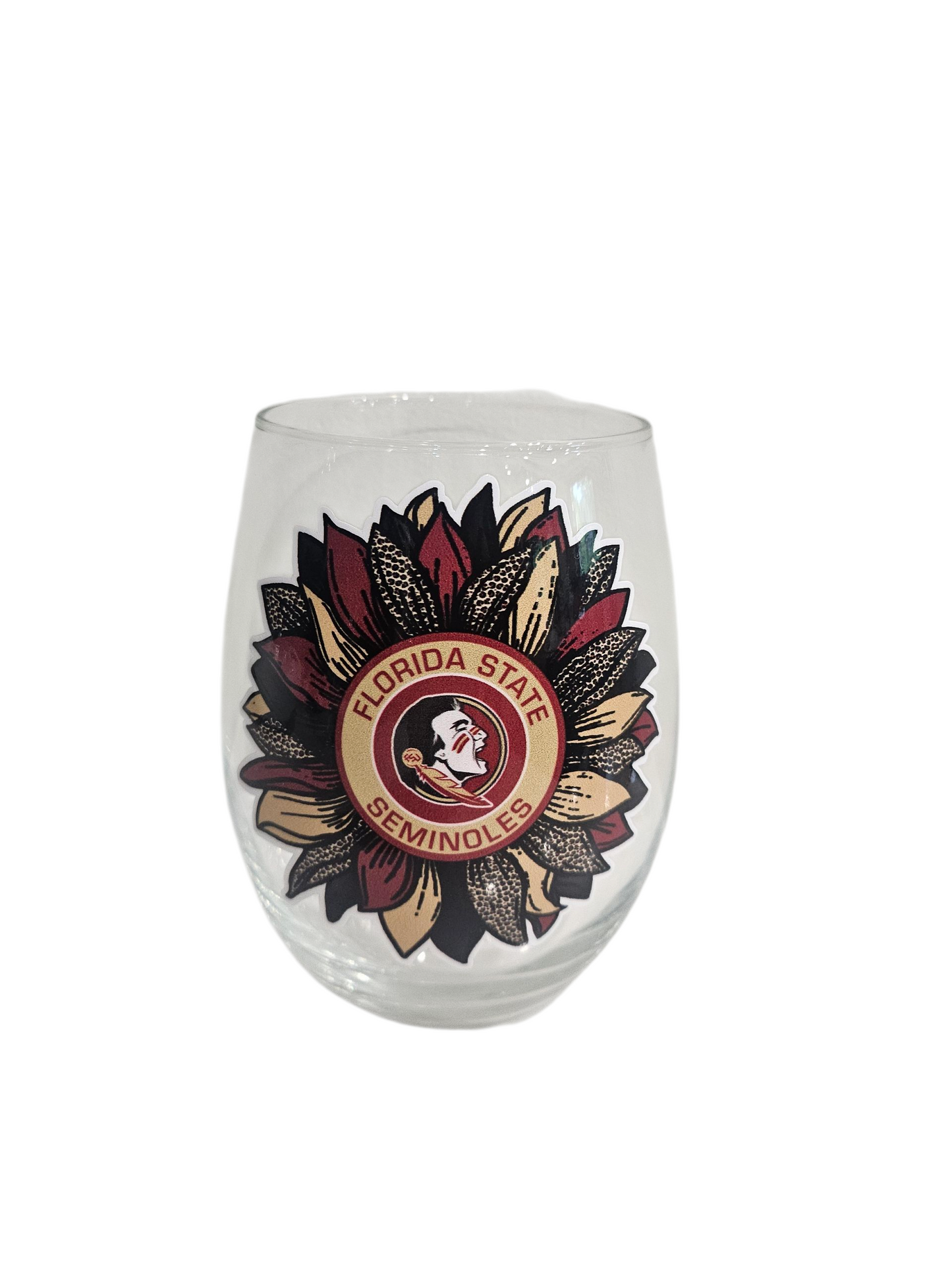 Sports Zebra Sunflower Stemless Wine Glasses