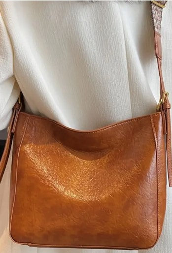 Light Sheen Toffee Multi Pocket Tote Bag