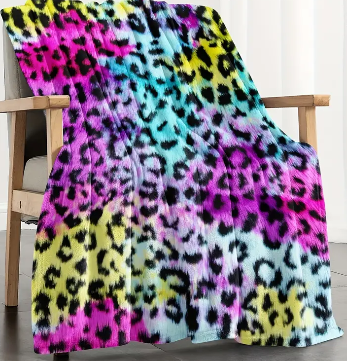 Rainbow Tie Dye Throw Blanket-50 x 60