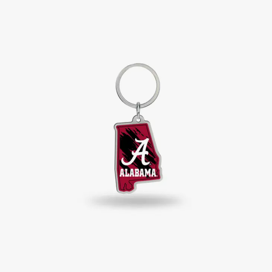 NCAA Alabama Crimson Tide State Shape Keychain