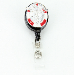 Medical Symbol w/Red Border Badge Reel