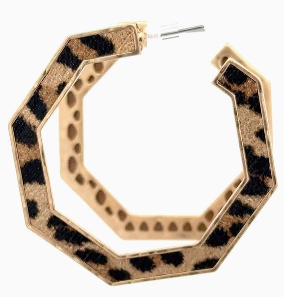 Leopard Hoop Earrings