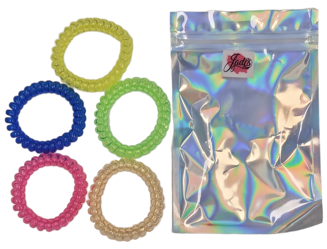 Set of 5 Bright Solid Color Hair Cords