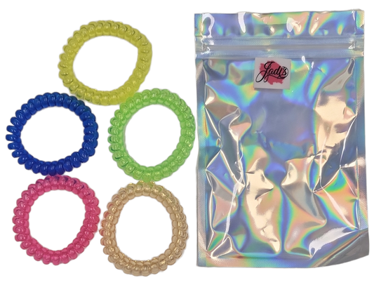 Set of 5 Bright Solid Color Hair Cords