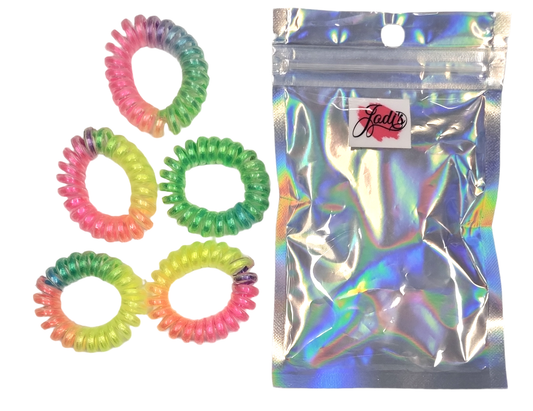 Set of 5 Bright Multi Color Hair Cords