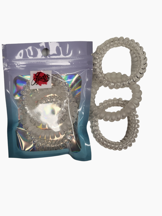 Set Of 3 Clear and Frosted Hair Cords