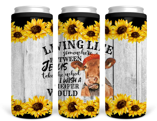 Jesus Take The Wheel... Slim Can Koozie