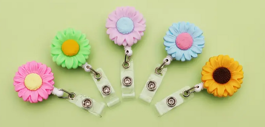 Sunflower Retractable Badge Reel