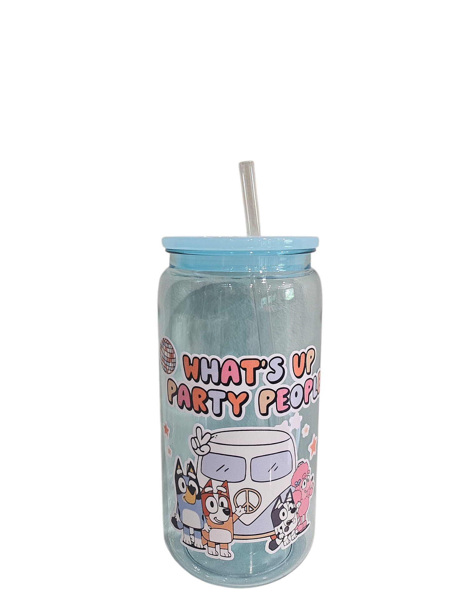 16oz Plastic Acrylic Cup With Colorful Lids- Children Themes