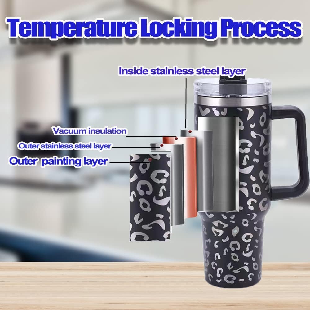 40oz. Flowers and Boots Tumbler with Handle