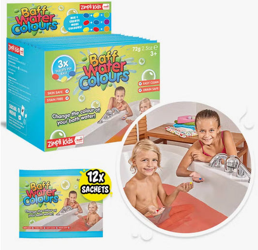 3 Pack of Baff Water Colorful Bath Tablets