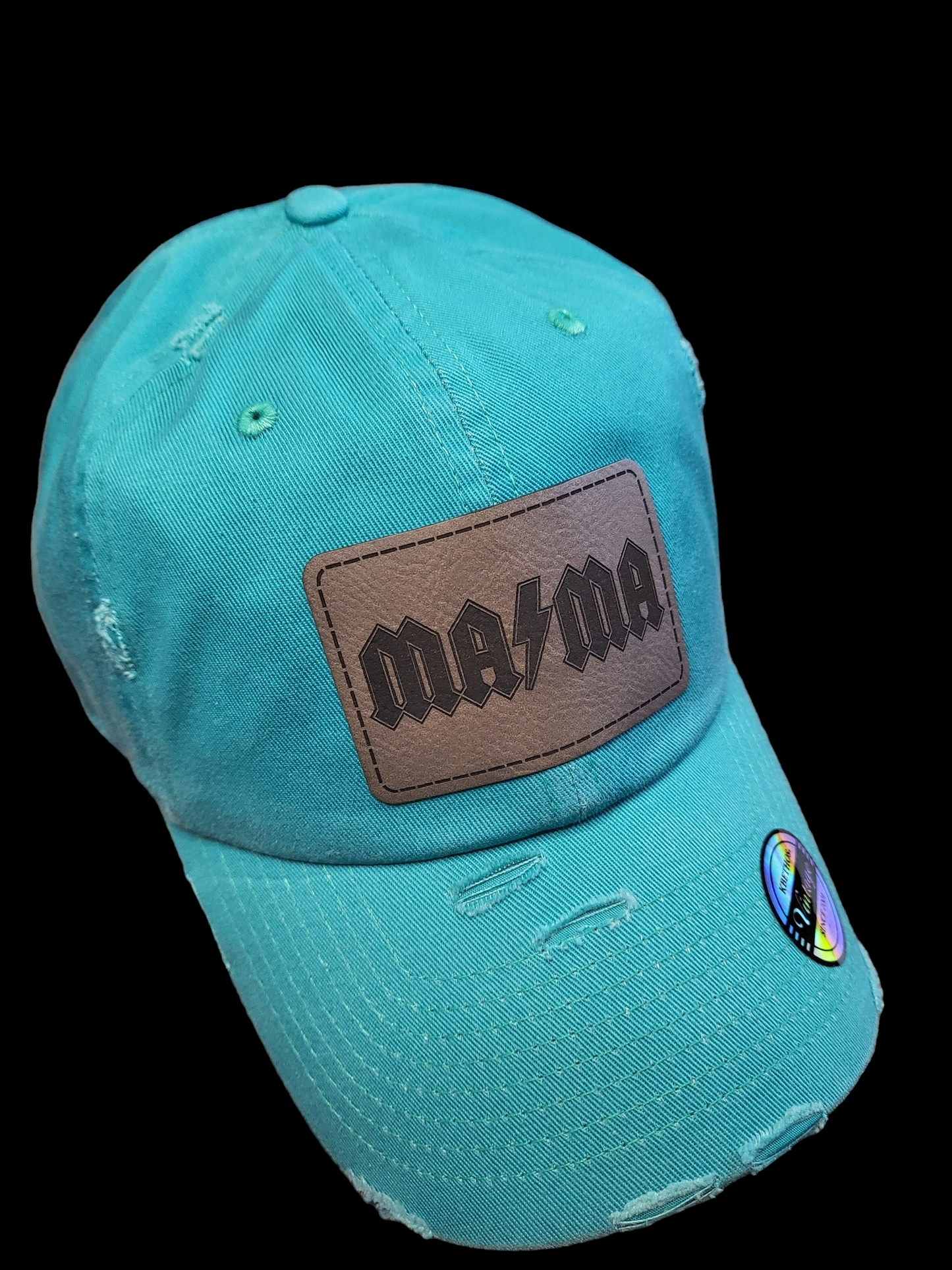 MAMA Lightning Leather Patch  Ball Cap