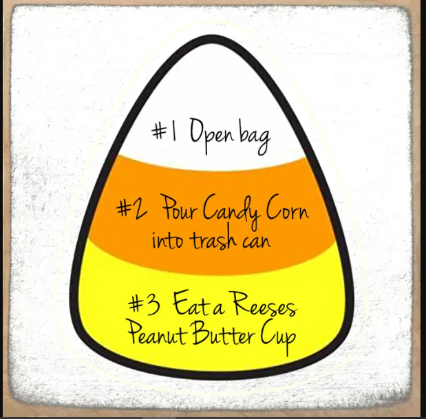 Candy Corn 5 x 5 Sign