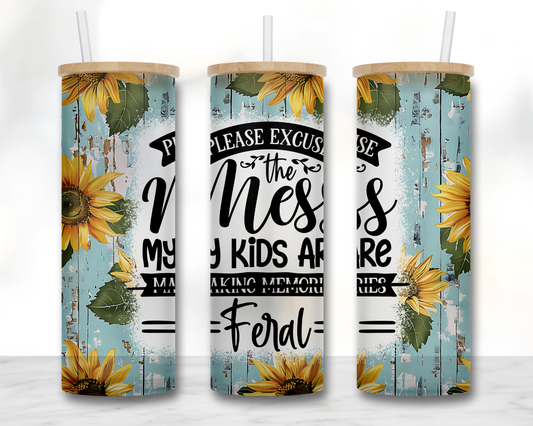 25 oz Libby Glass-Kids Are Feral