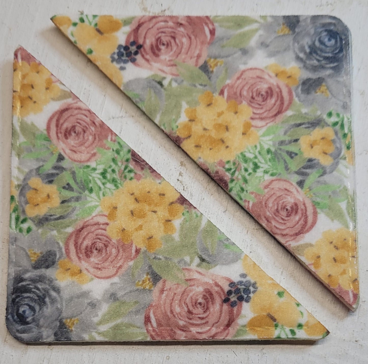 Set of Two  Mini Multi Roses Corner Bookmarks
