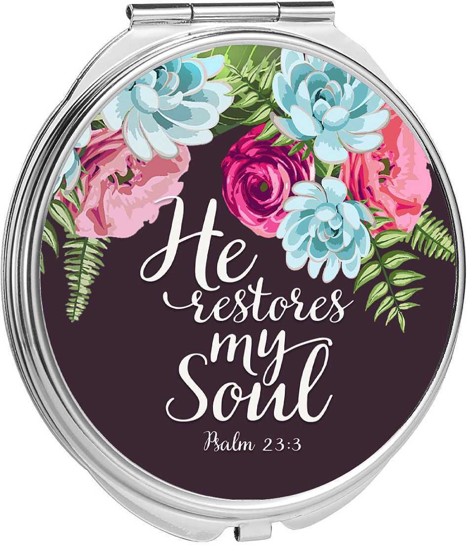He Restores My Soul Compact Mirror