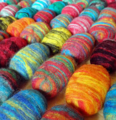 Felted Multicolored Soap