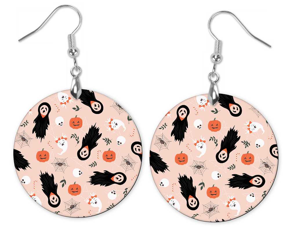 Pink Ghost Party Earrings