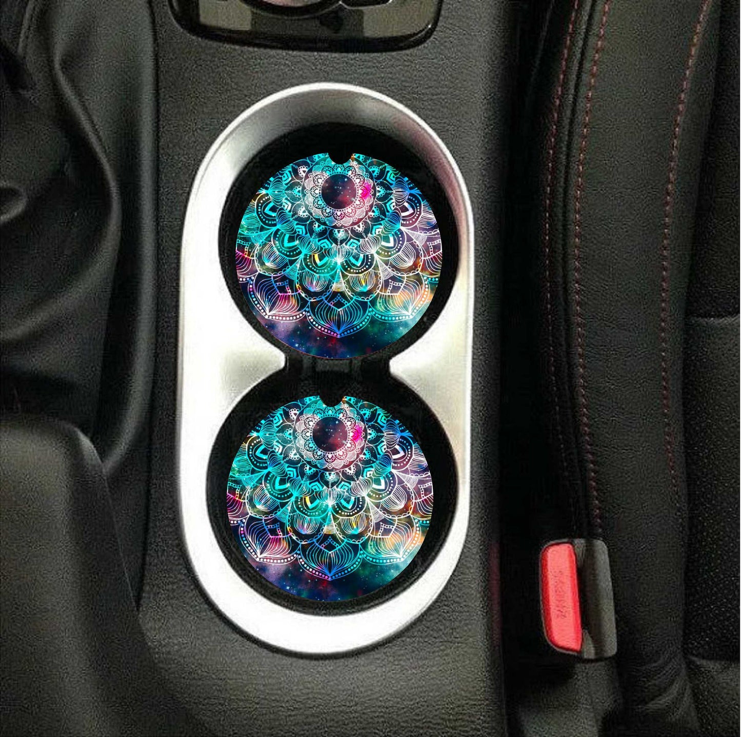 Cosmic Mandala Car Coasters
