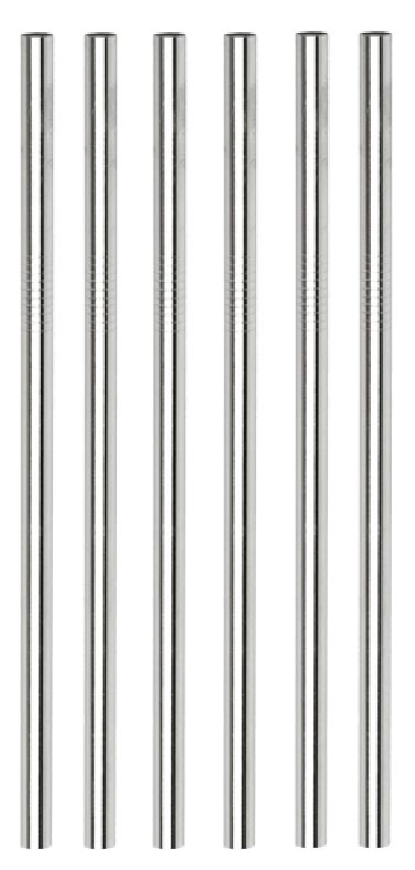 Set of 6 Stainless Steel Straws