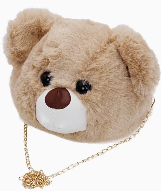 Teddy Bear Faux Fur Crossbody Bag