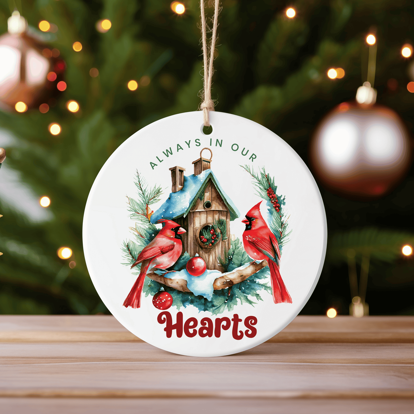 Always In My Heart Cardinal Ornament