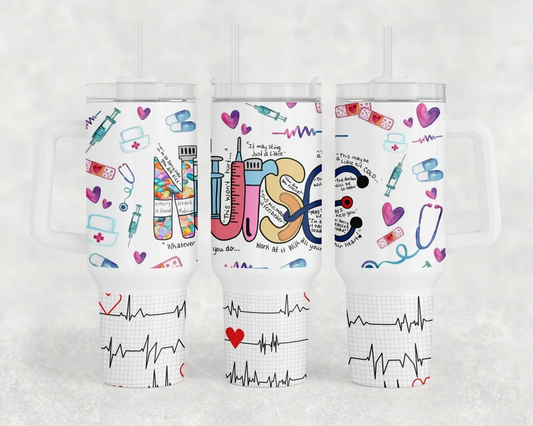 Nursing 40oz. Tumbler with Handle