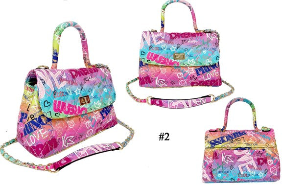 Graffiti Quilted Handbag