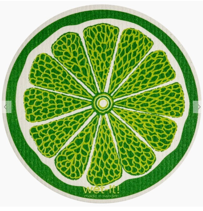 Lime Round Swedish Cloth