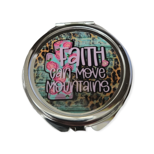 Faith Can Move Mountains Compact Mirror