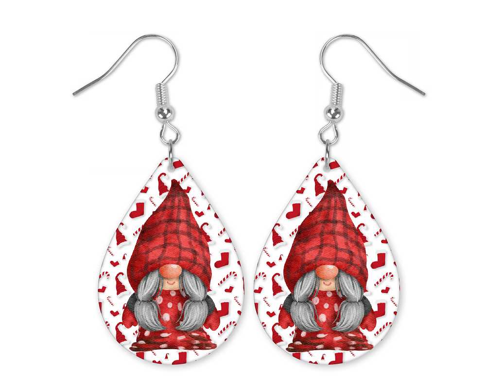 Christmas Lady Gnome Earrings