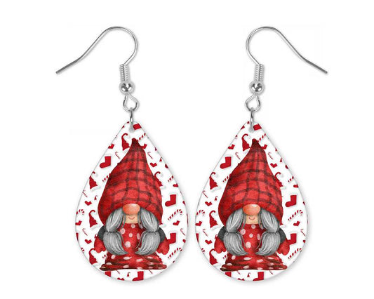 Christmas Lady Gnome Earrings