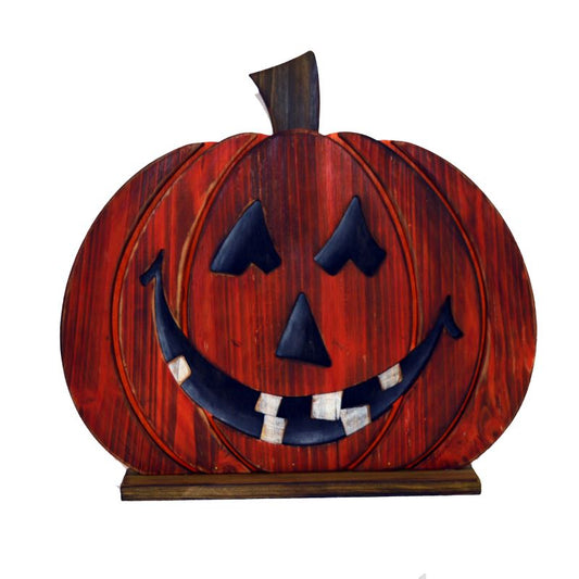 Wooden Standing Pumpkin
