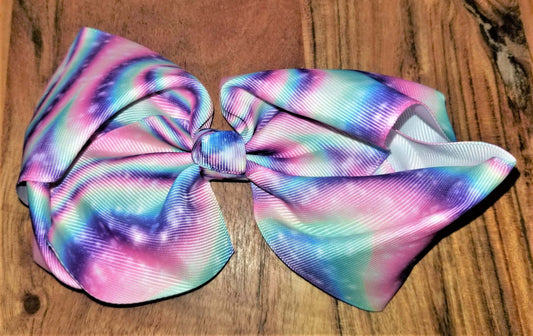 Purple Tie Dye Hair Bow
