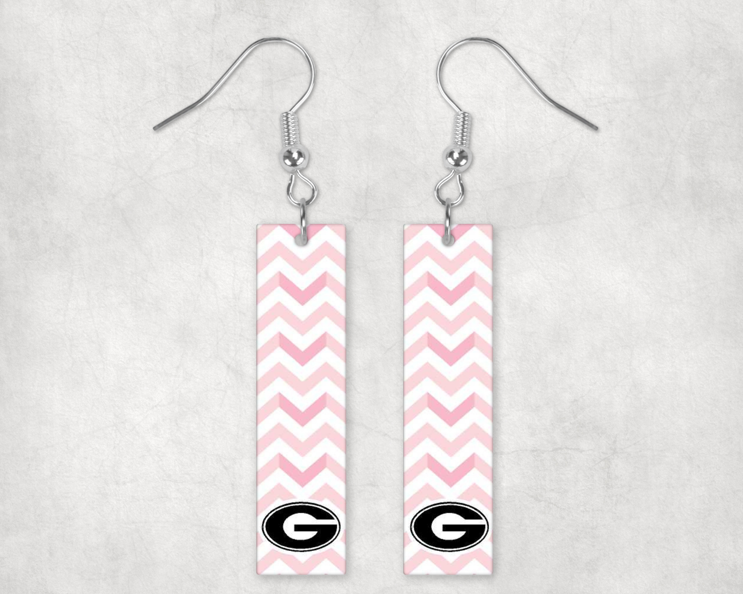 Sports Bar Earrings Pink Georgia-Asst. Patterns