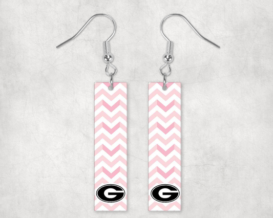 Sports Bar Earrings Pink Georgia-Asst. Patterns