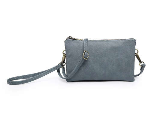 Riley Capri Blue Compartment Crossbody/Wristlet