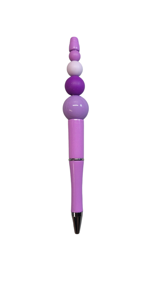 Shades of Purple Beaded Lilac Pen