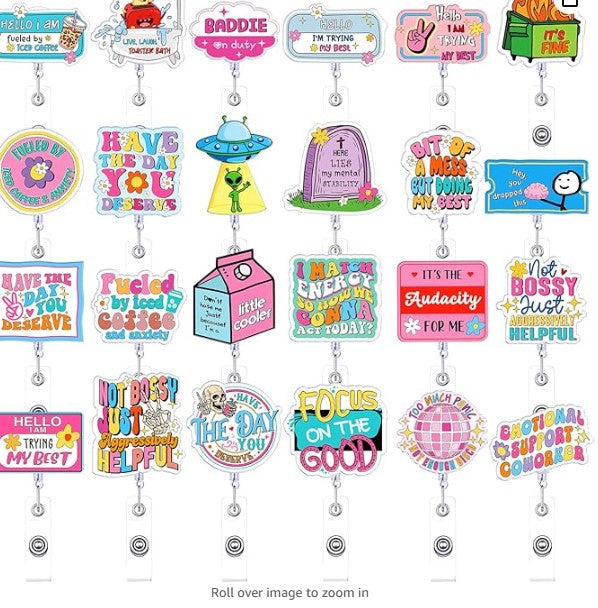 Asst. Boho Color  Badge Reels